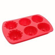 X-Haibei Rose Flower Donut Mini Bundt Cake Soap Ice Cream Jello Mold Silicone Round N3