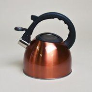 TEA KETTLE 2.5LT COPPER S/S LITHO BOXED SEE N2, Case Pack of 3