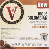 Victor Allen Coffee 100% Colombian, Medium Roast Single Serve Cup for Keurig K-Cup Brewers, 12 Count N4