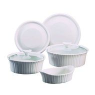 World Kitchen CorningWare 1108170 7-Piece Bakeware Set, French White