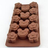 14 Pieces Bear Plum Blossom Silicone Cake Baking Mold Cake Pan Muffin Cups Handmade Soap Moulds Biscuit Chocolate... N4