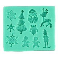Essential Romantic and warm 3D Christmas Snowflake Silicone Fondant Cake Molds