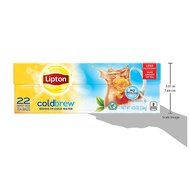 Lipton Family-Sized Black Iced Tea Bags, Cold Brew Unsweetened 22 ct (Pack of 12)