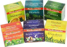 Passion Fruit Tea 10 tea bags - Ch&aacute; de Maracuj&aacute; 10 sach&ecirc;s - Madrugada - 0.5oz (15g) GLUTEN FREE - (PACK OF 04) N20