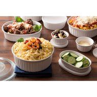 Corningware French 20-Piece Oven-To-Table Bakeware Set, Dishwasher, Refrigerator, Freezer and Microwave Safe,...