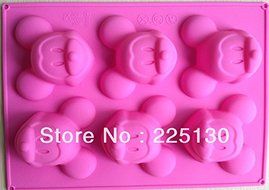 Mickey Mouse Silicone Cake Muffin Molds Cupcake Pan Soap N10