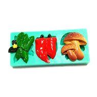 TANGCHU Soft Silicone Cake Mold Vegetable Shape 4.56*2*0.63inch Green N2