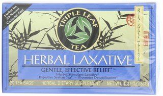 Triple Leaf Tea, Herbal Laxative, 20 Tea Bags (Pack of 6) N4