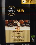 Gloria Jean&#039;s Hazelnut Coffee Keurig Vue Portion Pack, 32 Count