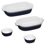 CorningWare 6 Piece Bakeware Set with Lids - Midnight
