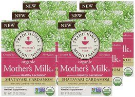 Traditional Medicals Tea, Organic, Mother&#039;s Milk Shatavari (Pack of 6)