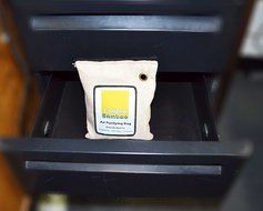 Golden Bamboo, Activated Charcoal 200g- Air Purifying Bag/ Odor Eliminating Drying Bag (Light Brown) N5