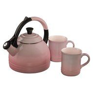 Le Creuset Enamel on Steel Peruh Kettle and Mug Set, 1.7-quart, Hibiscus