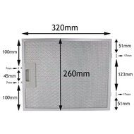 Spares2go Metal Grease Filter For Leisure Cooker Hood (Silver, 320 x 260mm) (Pack of 2)
