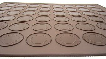 BPA Free 48 French Macaroon Baking Sheet &amp; Decorative Flower Pot Set-DIY Silicone Cake,Cookie Chocolate Maker... N5