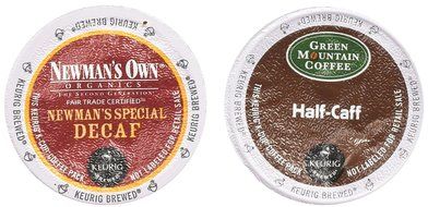 Green Mountain HALF-CAFF &amp; Newman's Own Organics Special DECAF Coffee Variety Pack 48 K-Cups for Keurig Brewers