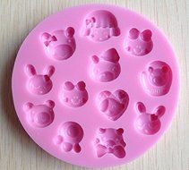 HSE 1Pcs baby animal Chocolate Candy Jello 3D silicone Mold Mould cake tools Bakeware Pastry Soap Mold N3