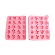 AUCH 1Set Silicone 3D Assorted Shape DIY Lollipop Cake Mold Cube Cup Tray Moulds, Random Color