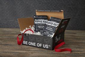 Koffee Kult Coffee Holiday Gift Basket - Variety of 3 Whole Bean Coffee - Dark Roast - Medium Roast - Harrar Coffees N13