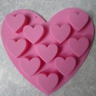 Heart Silicone Cake mold / Pudding mold / Chocolate mold / Ice lattice mold color random