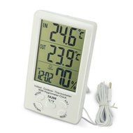 LingsFire Digital LCD Indoor/Outdoor Thermometer Humidity Hygrometer With Min/ Max Value And Clock (TA298) N3