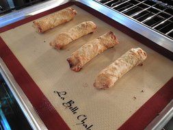 La Belle Chalet - Premium Professional Grade, Silicon Baking Mat (2-pack) Non-stick, Tan, Burgundy