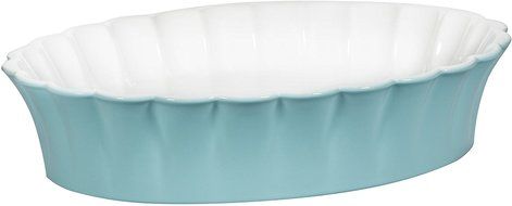 2 Qt Betty Aqua 12"L Oval Baker
