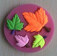 HSE New Arrival Leaf Silicone 3D Flower Mold Fondant Cake Decorating Tools,Four Color Mould, Silicone Soap Mold...