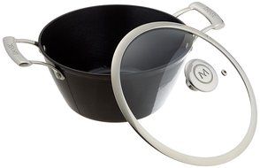 Mario Batali Light Enameled Cast Iron 3-Quart Round Casserole by Dansk, Black N2