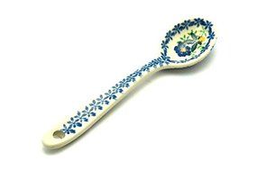 Polish Pottery Spoon - Small - Blue Pansy