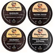 Gloria Jean's Variety Pack (Mudslide, Butter Toffee, Hazelnut &amp; French Vanilla) equaling 96 K-Cups N3