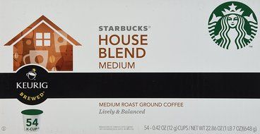 Starbucks House Blend, K-Cup for Keurig Brewers, 54 Count