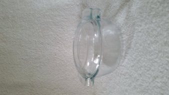 Pyrex De Corning France Clear Glass Blue Tinted Casserole Dish 5.5" Dish #451 N3