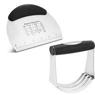 Accmor Stainless Steel Pastry Blender and Scraper /Cutter Set - Professional Dough Blender with Blades, Multipurpose... N2