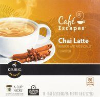 Caf&eacute; Escapes Chai Latte, K-Cup Portion Count for Keurig Brewers, 24-Count N36