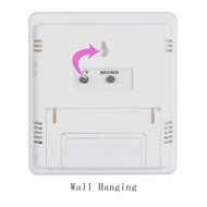 BonyTek Digital Hygrometer Thermometer Alarm Clock Date Time with LCD Night Light Indoor Outdoor Temperature Sensor... N7
