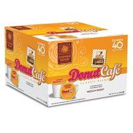 Copper Moon World Coffees, Donut Cafe' Classic Blend, Medium Roast, 40 Count For Keurig K-cup Brewers