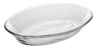 Marinex Astral Oval Glass Individual Server, 12-Ounce, Clear