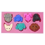 Mr.S Shop DIY Animal Dogs Head Silicone Mold Fondant Chocolate Baking Cake Supplies,Sugar Decoration Tool,Small... N3