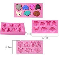 Mr.S Shop DIY Animal Dogs Head Silicone Mold Fondant Chocolate Baking Cake Supplies,Sugar Decoration Tool,Small... N4