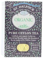 ST. DALFOUR Organic Tea, Tea Bags, Pure Ceylon, 1.75-Ounce Bags, 25-Count Boxes (Pack of 6)
