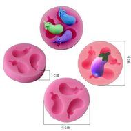 SHINA Vegetables Eggplant Fondant Mold Silicone Sugar Craft Cake Decorating N3