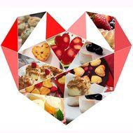 IC ICLOVER Vermilion 100% Food Grade Silicone Bakeware Cake Mold Baking Pan Heart Mold with 8 Cups for Baking... N2