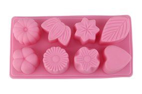 niceeshop(TM) 12 Cavity Flowers Silicone Non Stick Cake Bread Mold Chocolate Jelly Candy Baking Mould+Free niceEshop... N3
