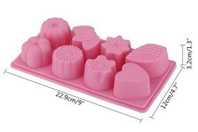 niceeshop(TM) 12 Cavity Flowers Silicone Non Stick Cake Bread Mold Chocolate Jelly Candy Baking Mould+Free niceEshop... N4