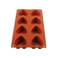 8-Cavity Silicone Heart-shaped Mold Cake Pudding Chocolate Cupcake 3D Baking Pan Top Selling Item