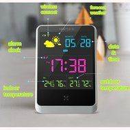 Wireless Digital Weather Forecast Clock Alarm, Indoor &amp; Outdoor Wireless Weather Station Temperature Humidity...