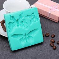 Teanfa Butterfly Silicone Fondant Cake Mold Soap Mold Chocolate Mould(Color Random)