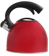 Red Stainless Steel Tea Kettle 2.5 Qt &ndash; Luxury Modern Design &ndash; Nylon Handle &amp; Whistler &ndash; Enhance Kitchen D&eacute;cor... N2