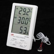 White Plastic Shell Digital Indoor Outdoor Thermometer Hygrometer KT905